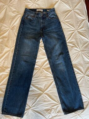 Denim Forum Women's Straight-Leg Jeans - Dark Indigo Blue